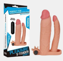 Pleasure X-TENDER Vibrating Penis Extender Sleeve With Double Pleasure Stimulation