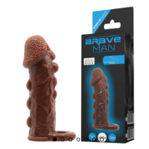 Balie Intensity Brown Studded Penis Sleeve 5.5 Inches