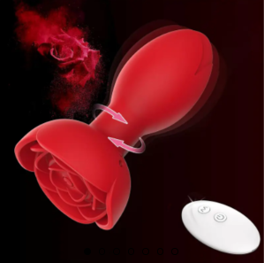 Blossom Vibe 10 Vibrating & Rotating Modes Butt Plug with Remote Control