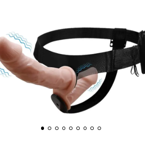 Duo Delight Vibrating Strap-On Double Dildo Vibrator for Couples