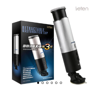 Leten Retractable Automatic Thrusting Fleshlight for Men with Stand
