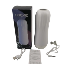 Locke 10 Modes Vibrating Fleshlight with Girl Voice & Earphones (USB Rechargeable)
