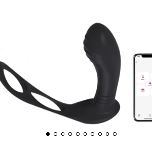 PulseSync Bluetooth App Controlled Prostate Vibrator with Dual Rings for Men