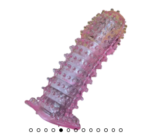 Silicone Crystal Reusable Condom for Men with Dotted Texture and Free Lubricant Pack of 2