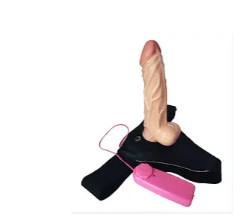 Ultimate Pleasure Hollow Strap On Dildo with Vibrator